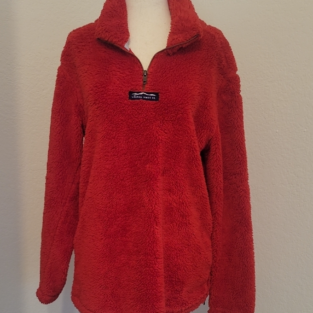 Lauren James Women's Vibrant Red Teddy Jacket